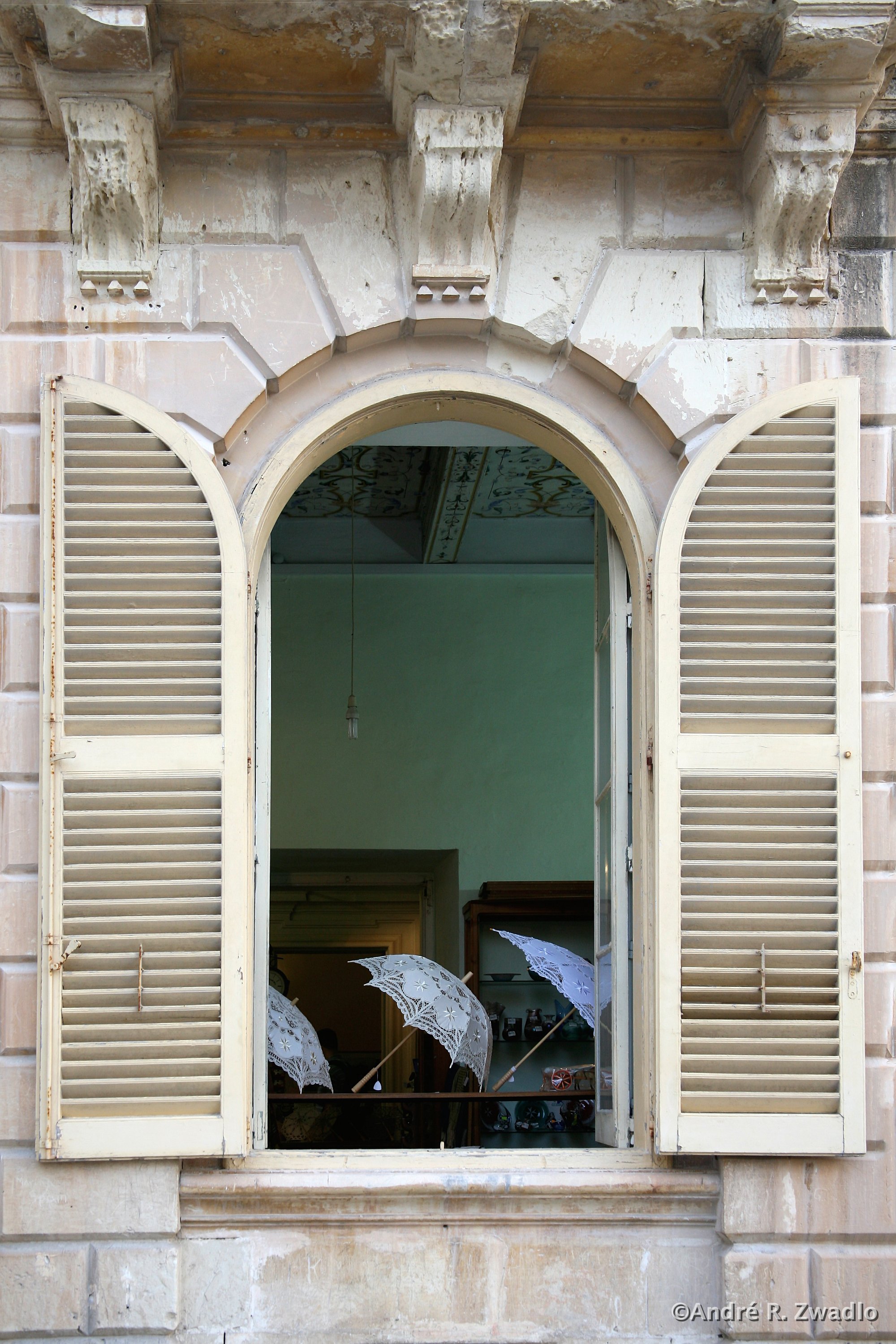 Fenster mit Schirmen 